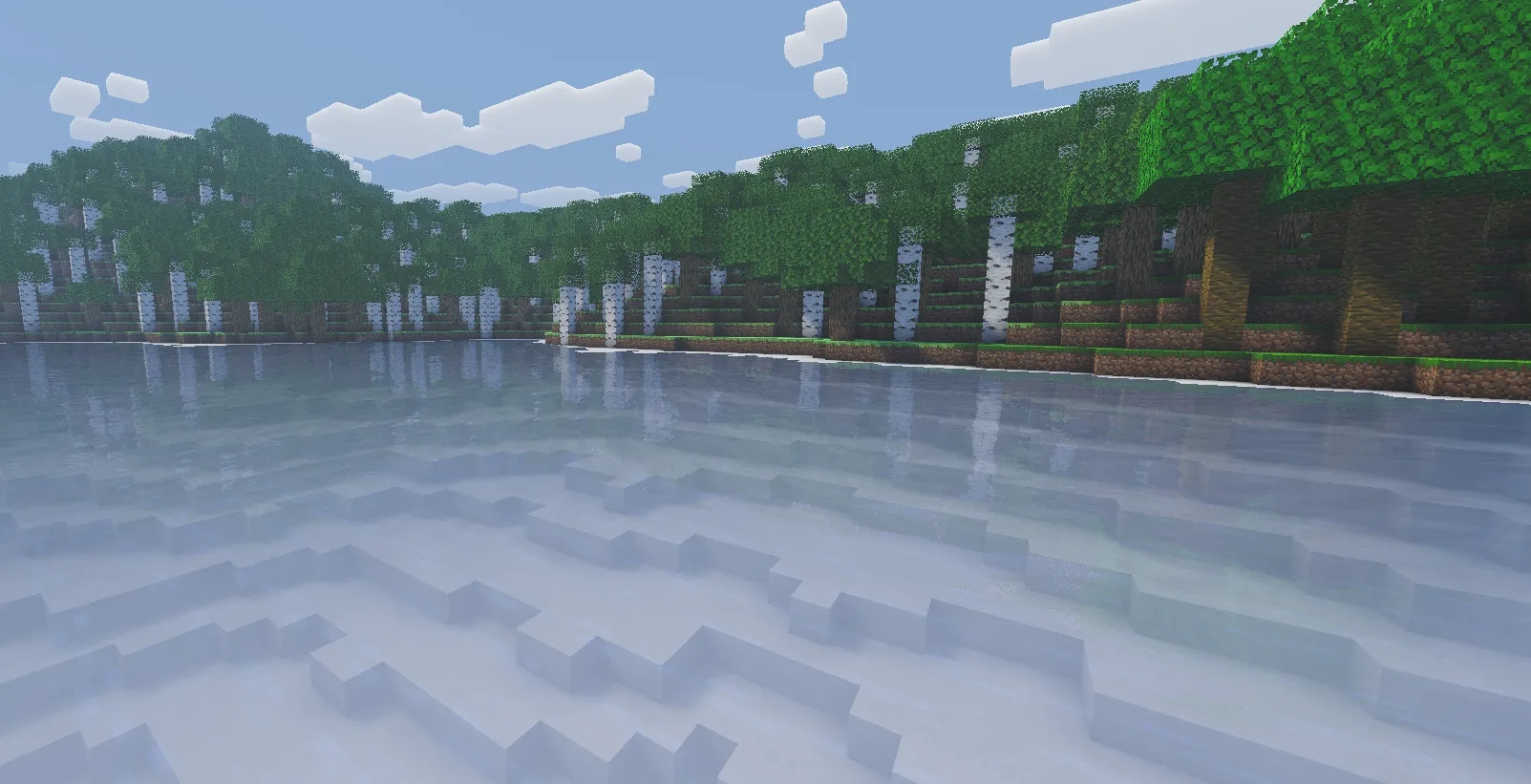 Water surface at noon with bright blue reflections