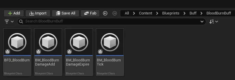 Buff Creation Blueprint Components