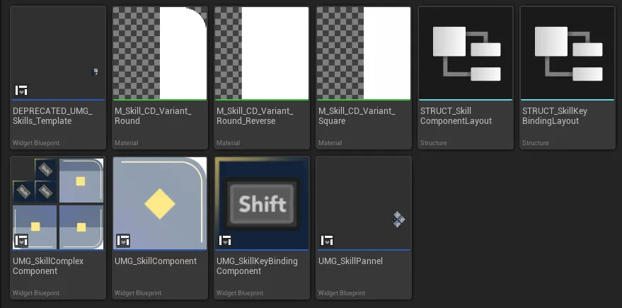Skill Widget UAssets